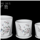 Flower design round shaped planter 